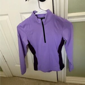 Bottom layer for skiing - Purple Quarter-Zip Pullover